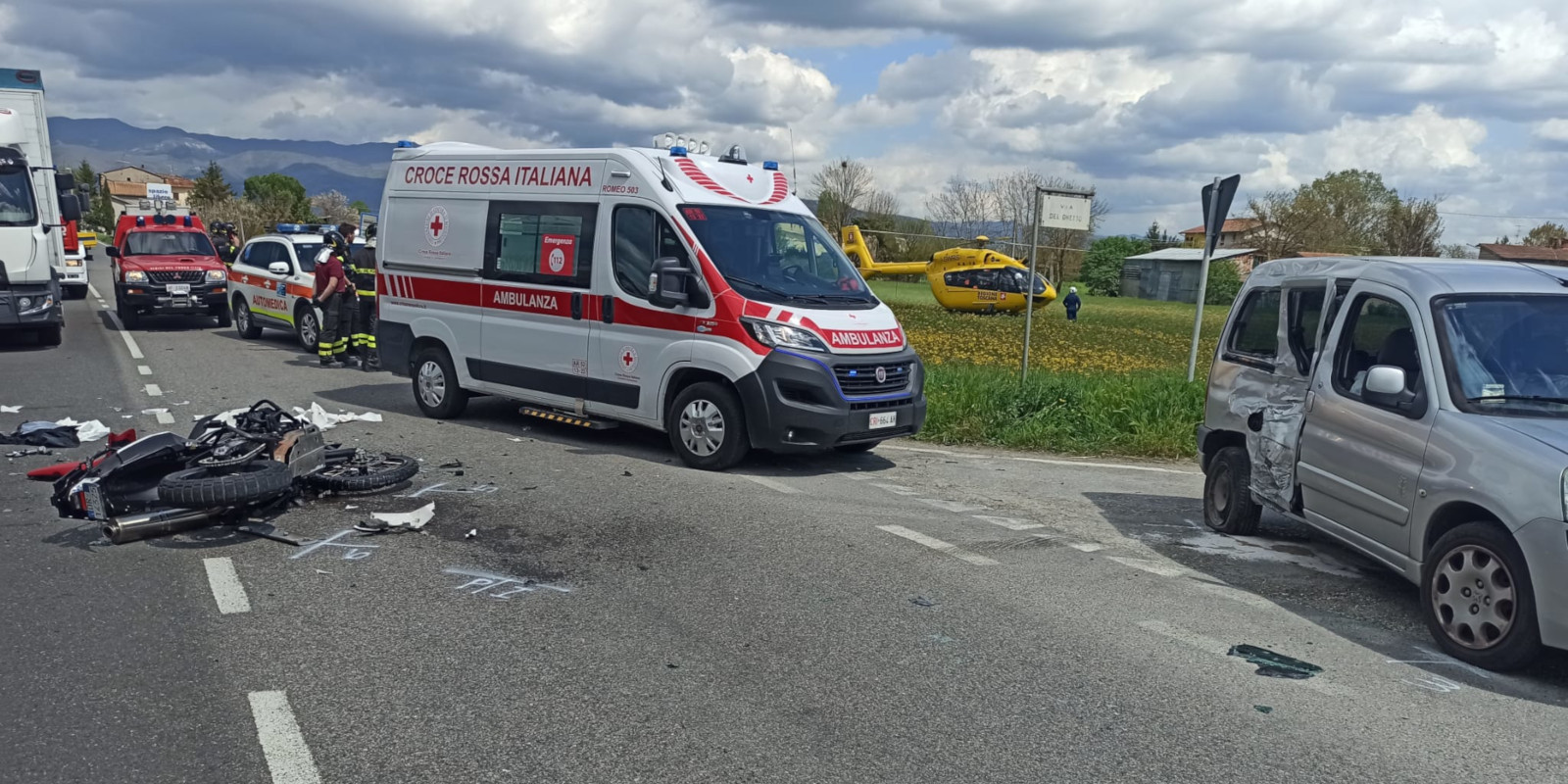 Incidente a San Leo motociclista trasportato a Careggi TeverePost